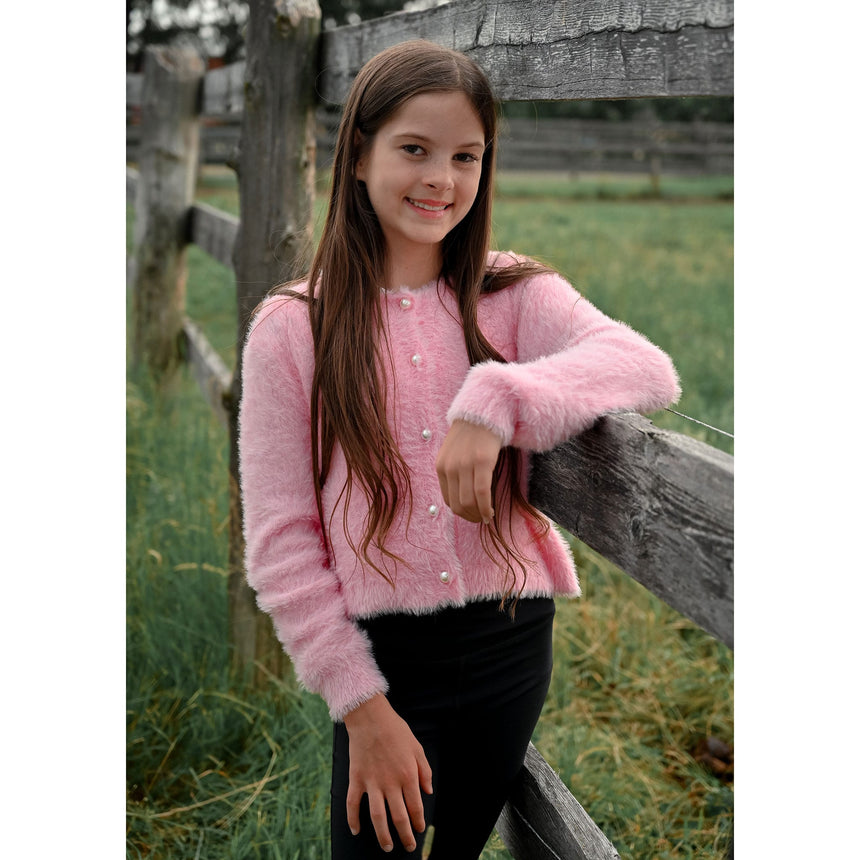 Bow & Blush Knit Cardigan 7-14