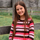 Bow & Blush Striped Dress 7-14