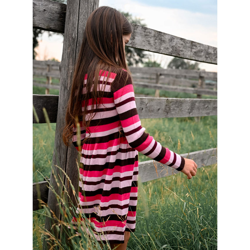 Bow & Blush Striped Dress 7-14