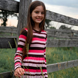 Bow & Blush Striped Dress 7-14