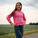 Pull Rayé Blush & Boucle 7-14ans-Look-LOK-2263505C-ROS-CLÉMENT