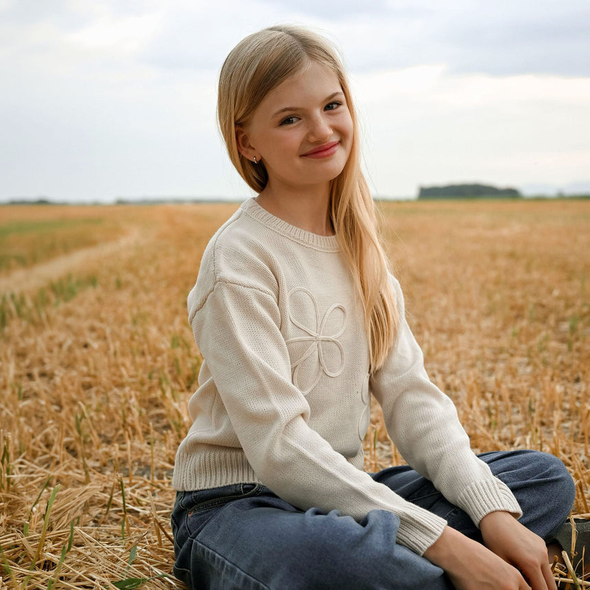Pull Fleurs Blush & Boucle 7-14ans