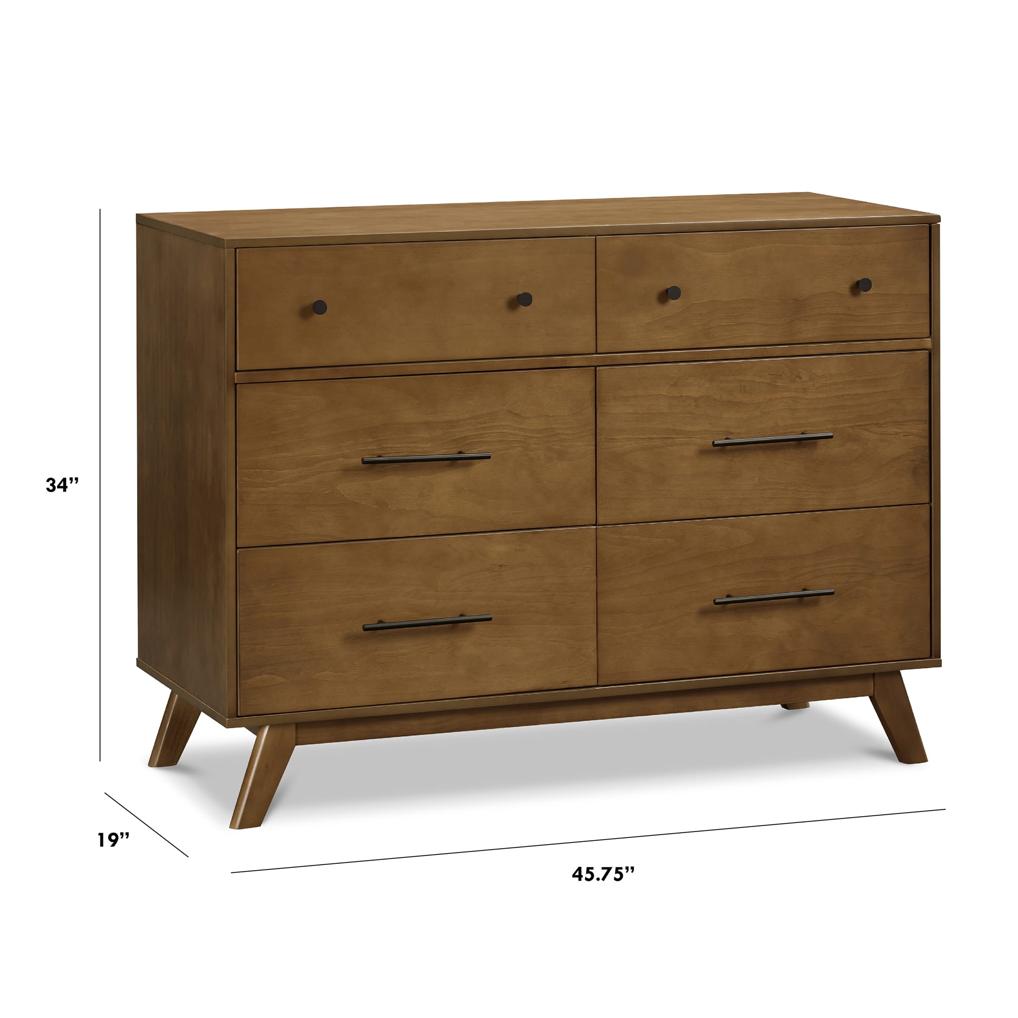 Otto 6-Drawer Dresser - Walnut – CLÉMENT