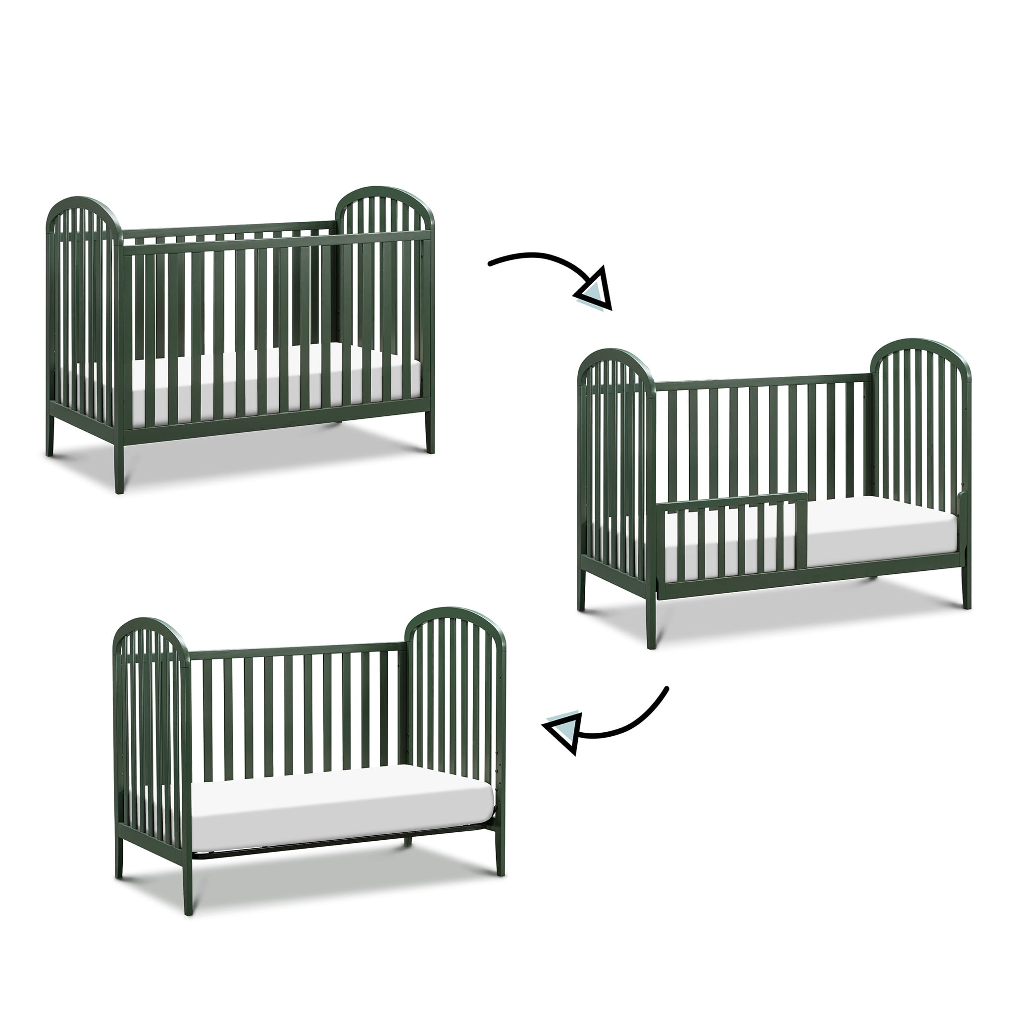 Couchette Convertible 3-en-1 Beau - Vert Forêt - DaVinci – CLÉMENT