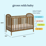 Beau 3-in-1 Convertible Crib - Walnut