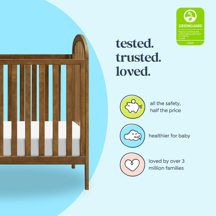 Beau 3-in-1 Convertible Crib - Walnut