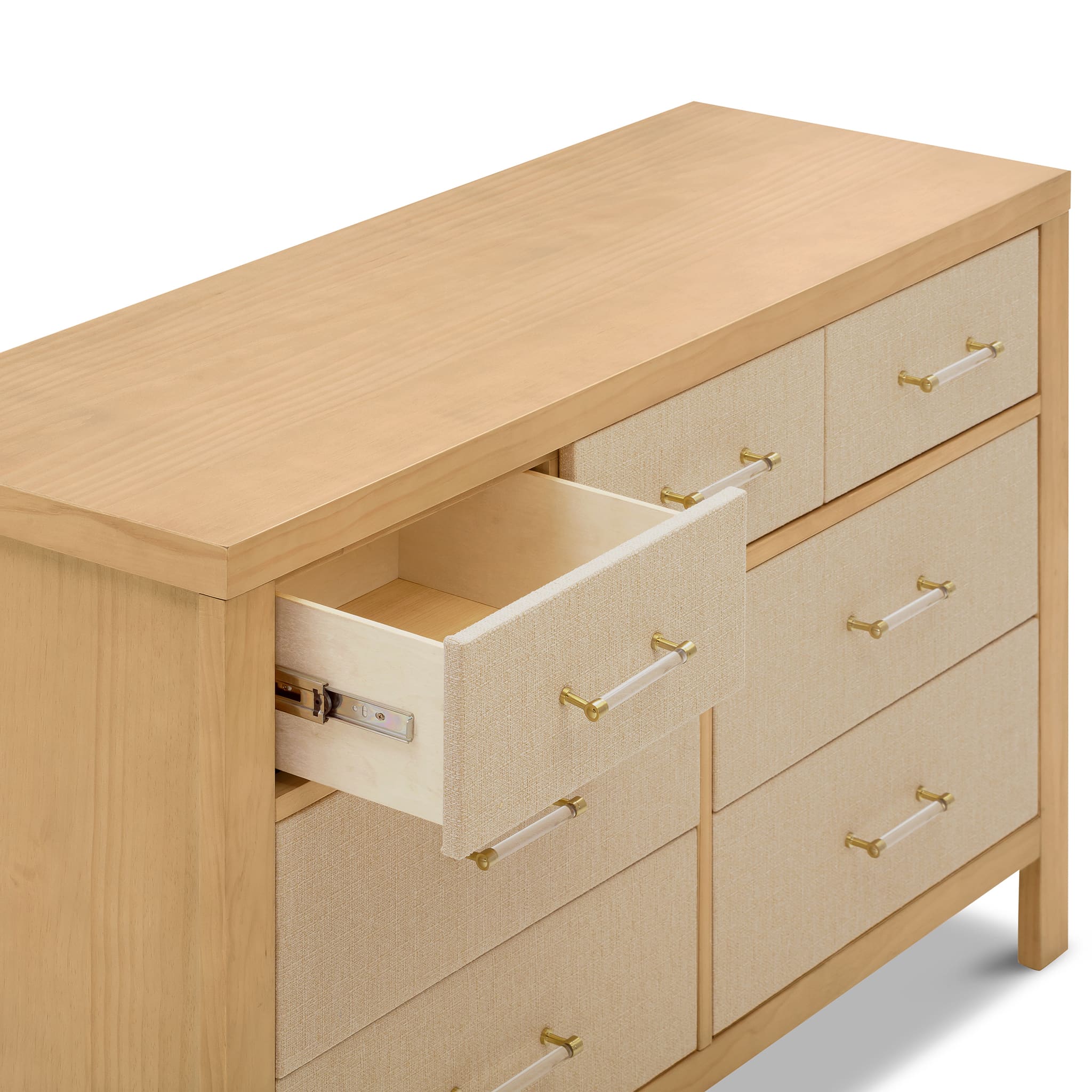 Commode 7 Tiroirs Eloise - Miel et Tissu Eco-Weave - Namesake