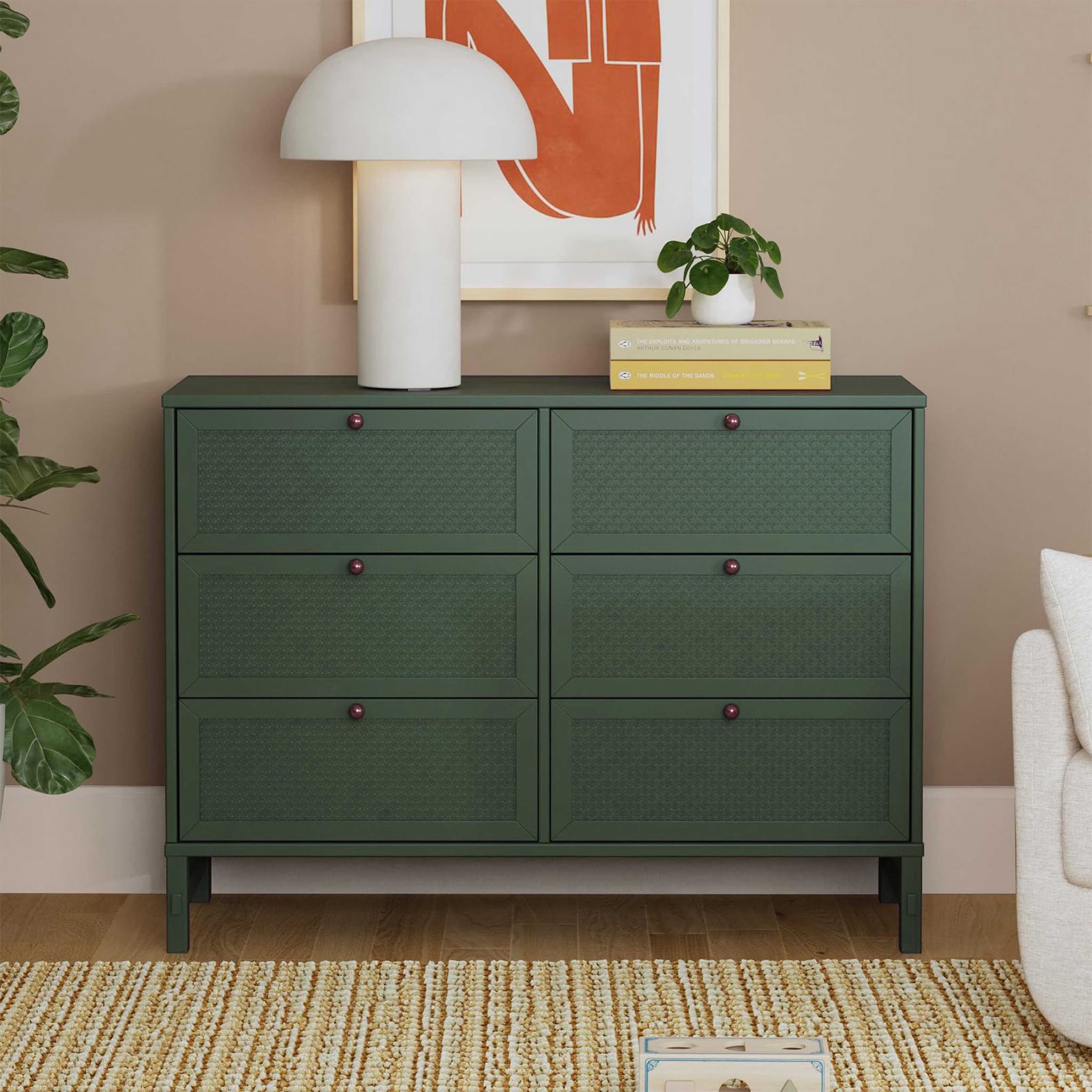 Margot 6 Drawers Dresser - Forest Green – CLÉMENT