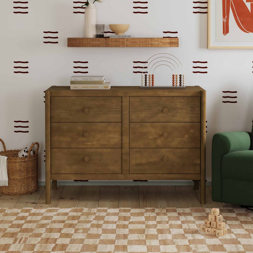 Commode 6 Tiroirs Birdie - Noyer-DaVinci-DVI-M25126L-CLÉMENT