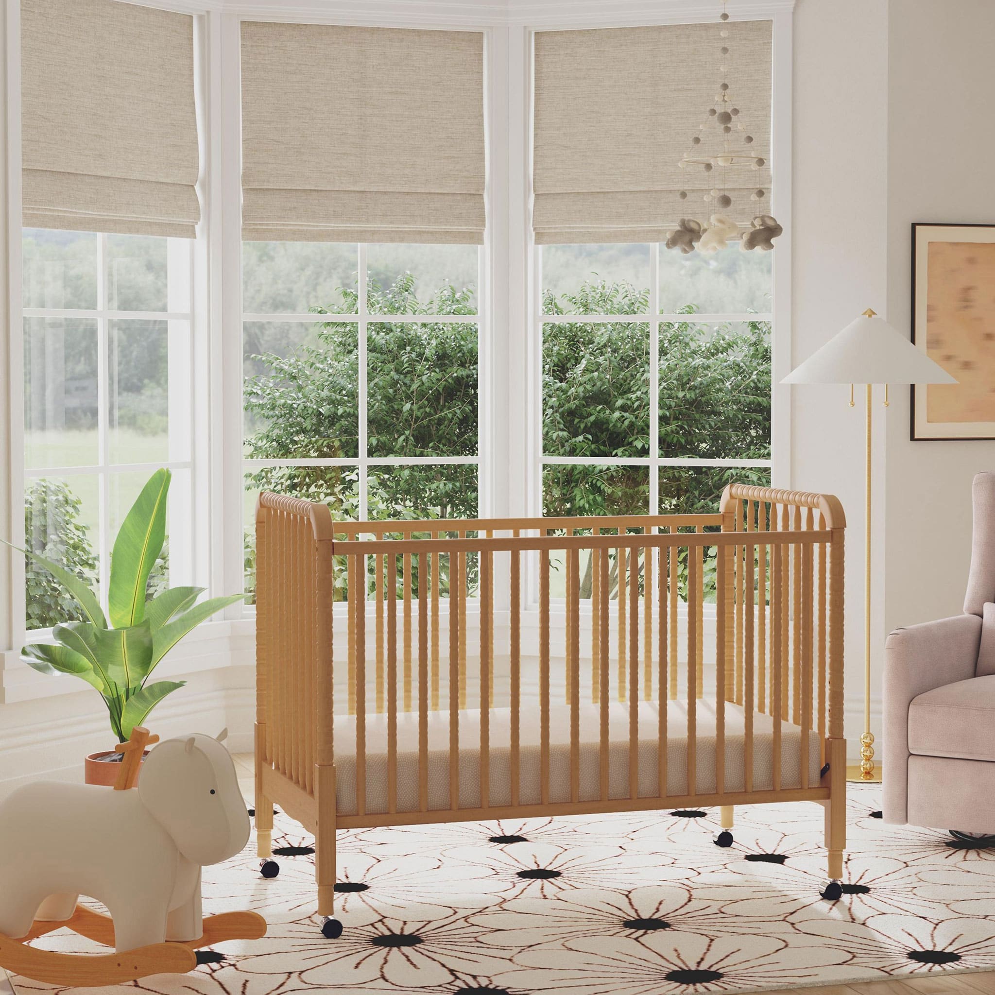 Jenny Lind Stationary Crib - Honey – CLÉMENT