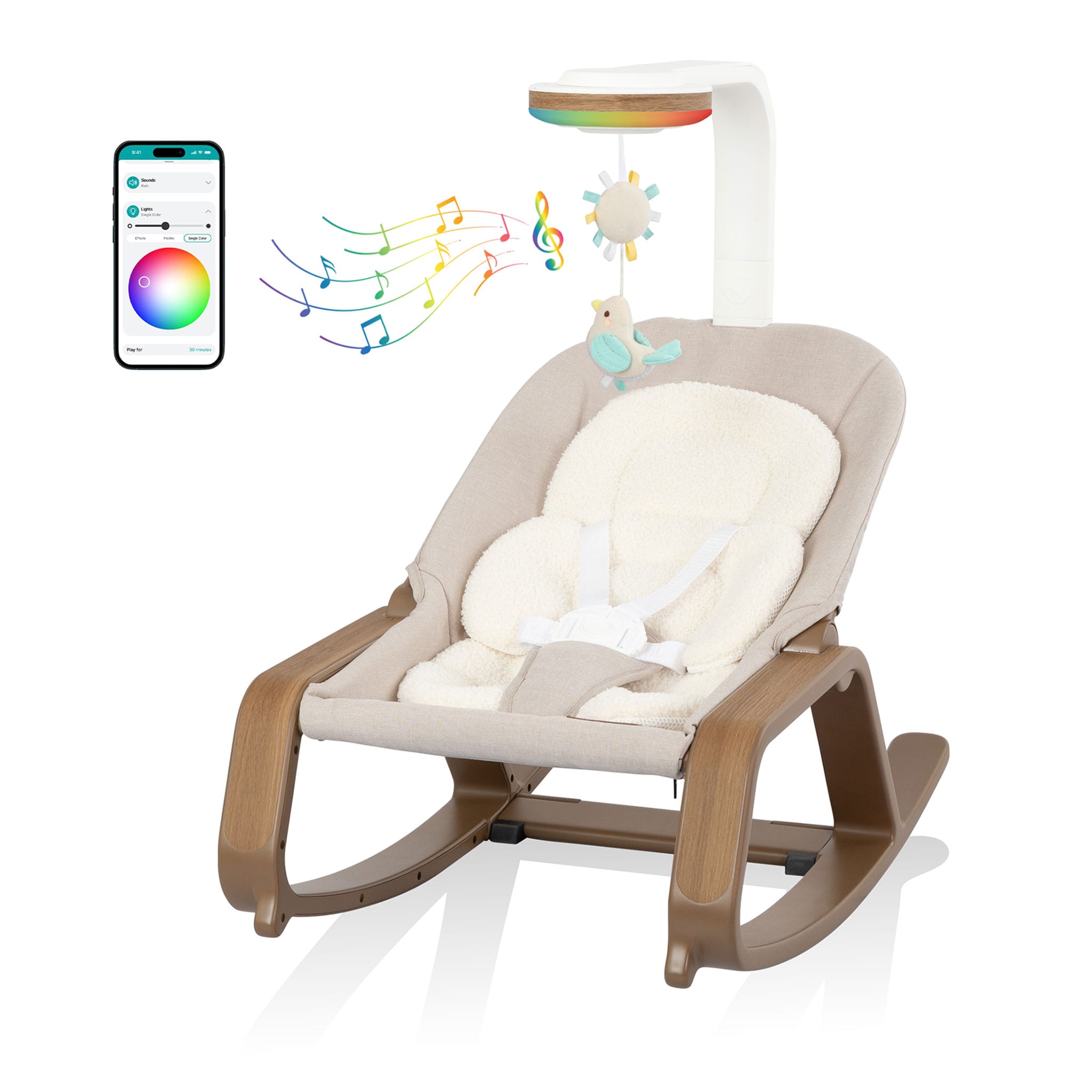 Siège Berçant Lyra 2-en-1 - Café - Evenflo – CLÉMENT