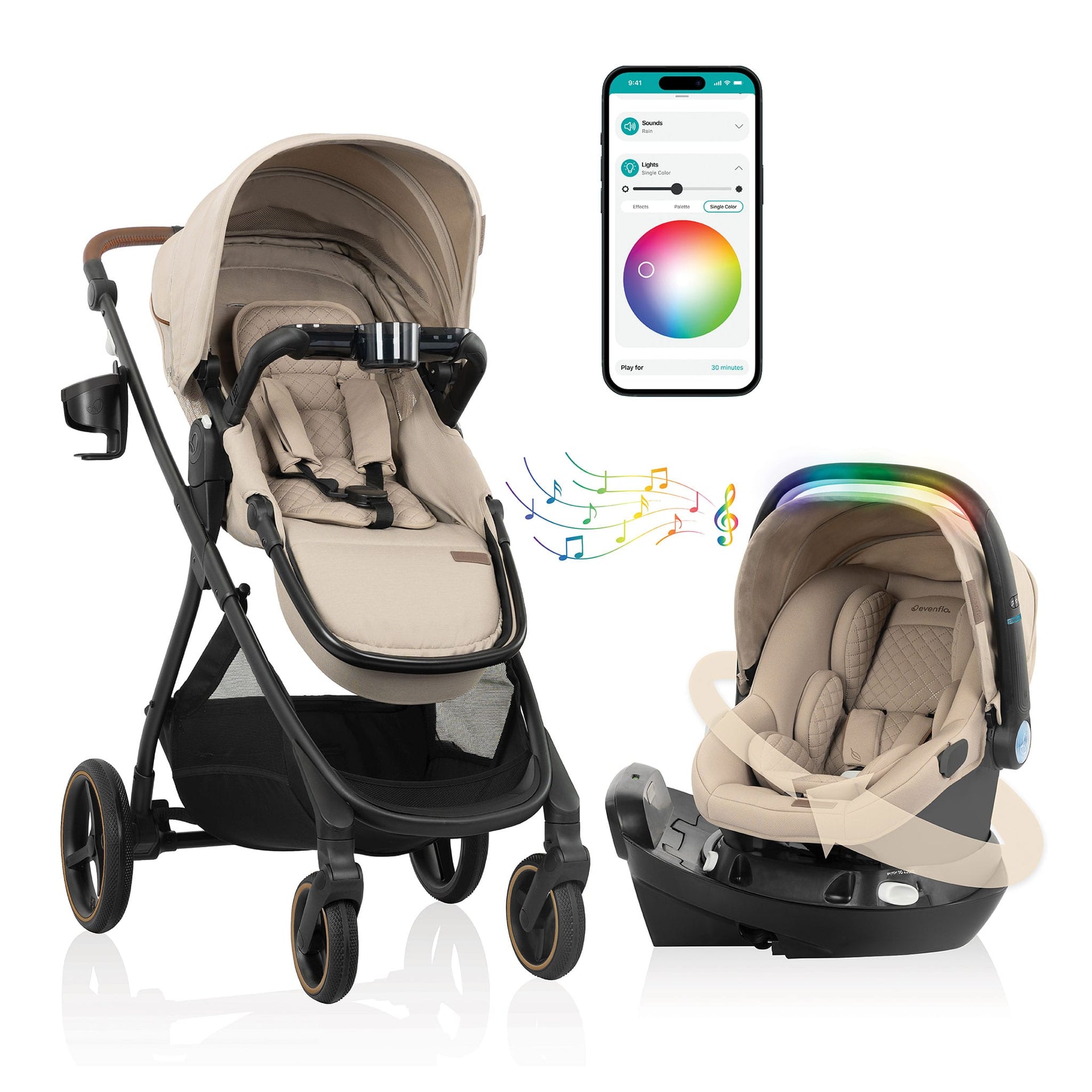 Système de Voyage Shyft Intuiti - Travertine Evenflo