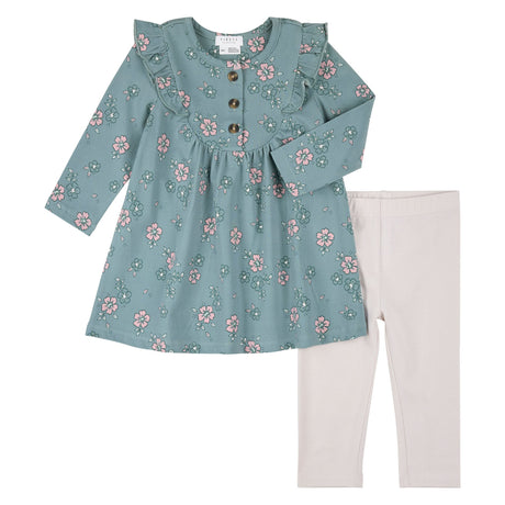 Robe Fleurs Mûres 3-24mois-Firsts par Petit Lem-Turquoise-3 m-FIT-26FGW35E21-CLÉMENT