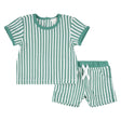Ensemble Short Rayé Requins 3-24mois-Firsts par Petit Lem-Turquoise-3 m-FIT-26SGW37E02-CLÉMENT