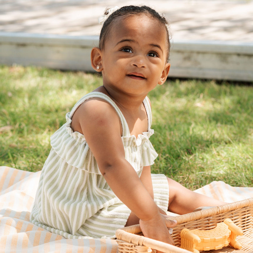 Robe Rayée Pêches 3-24mois-Firsts par Petit Lem-FIT-26SGW38E02-CLÉMENT