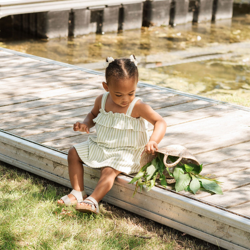 Robe Rayée Pêches 3-24mois-Firsts par Petit Lem-FIT-26SGW38E02-CLÉMENT