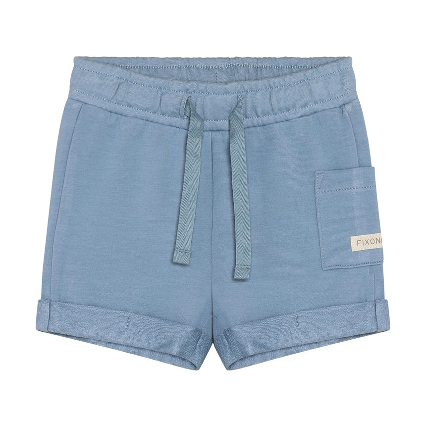 Short Ouatée Unie 3-24mois-Fixoni-Bleu-3 m-FIX-423184-7019-CLÉMENT