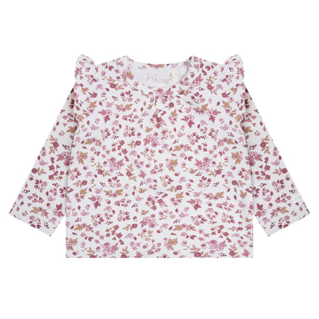T-shirt Imprimé Fleurs 6-24mois-Fixoni-Blanc-6 m-FIX-423301-6180-CLÉMENT