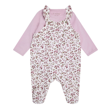 Ensemble Combi Imprimé Fleurs 6-24mois-Fixoni-Blanc-Nouveau-né-FIX-423303-6180-CLÉMENT