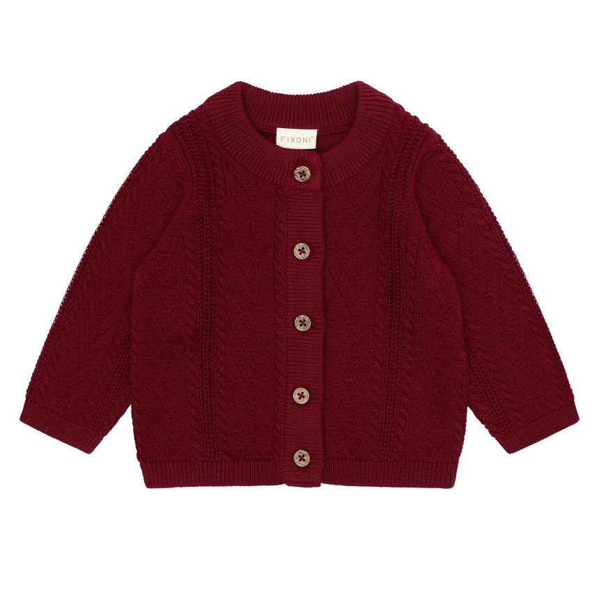 Cardigan Tricot 6-24m-Fixoni-Bordeaux-6 m-FIX-423341-4261-CLÉMENT