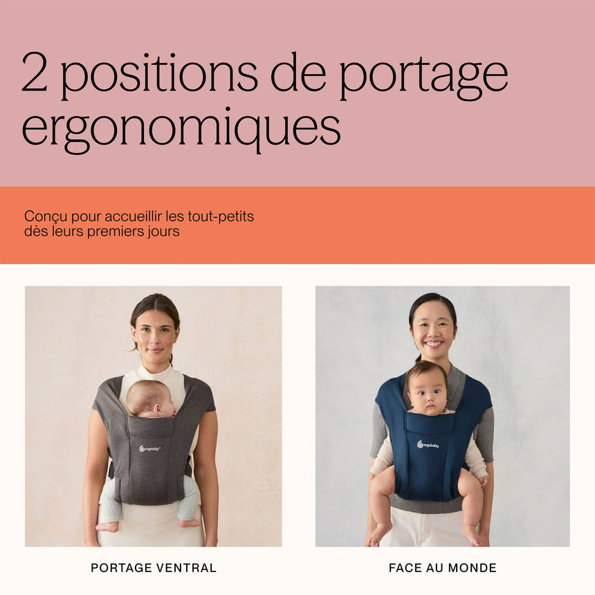 Porte-bébé Nouveau-Né Embrace - Noir Intense-Ergobaby-FUL-BCEMABLK-CLÉMENT