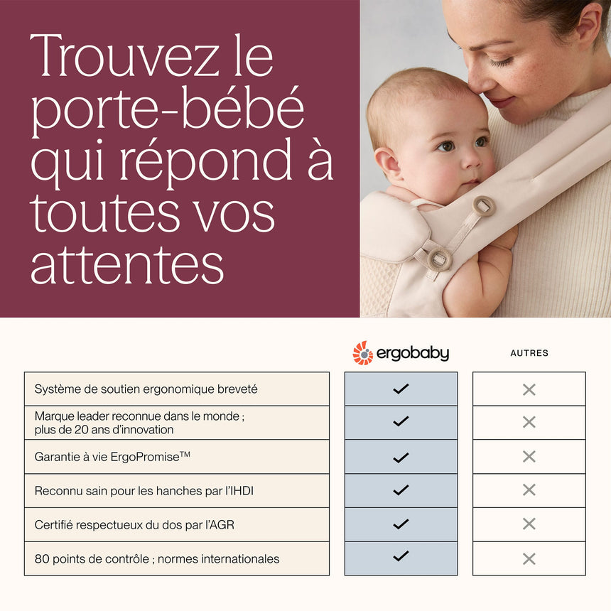 Porte-Bébé Omni Deluxe Mesh - Beige Naturel-Ergobaby-FUL-BCODMNATBGE-CLÉMENT