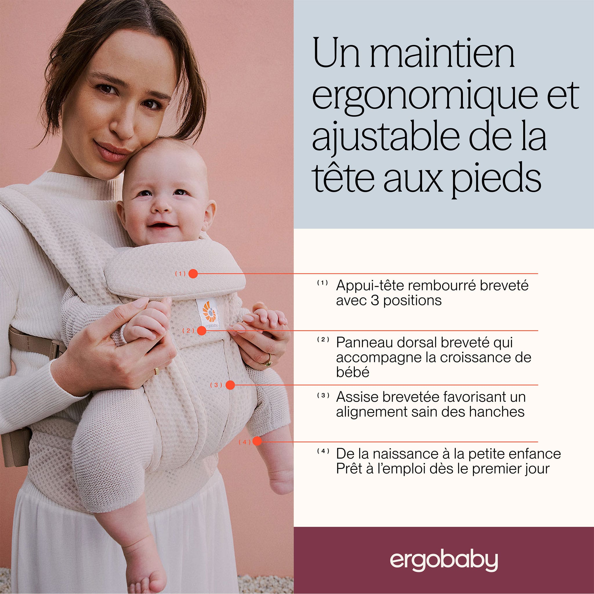 Porte-Bébé Omni Deluxe Mesh - Olive - Ergobaby – CLÉMENT