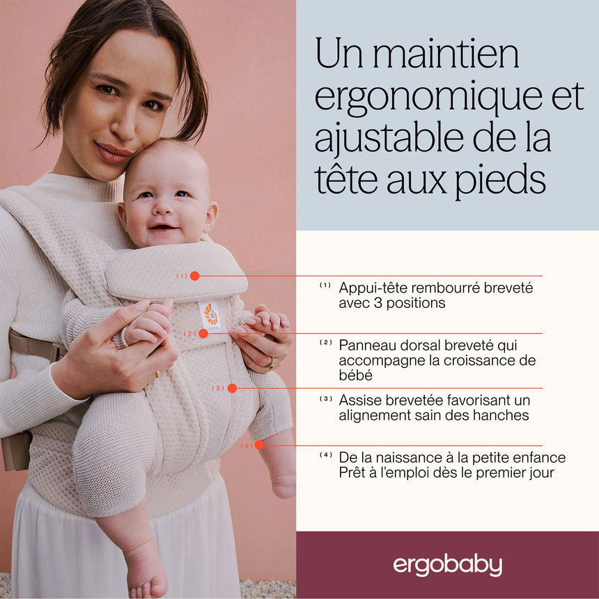 Porte-Bébé Omni Deluxe Mesh - Olive-Ergobaby-FUL-BCODMSFTOLV-CLÉMENT