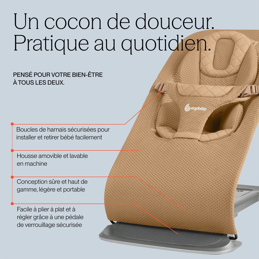 Siège Berçant Evolve Mesh 3-en-1 - Sauge-Ergobaby-FUL-EVLBNCSGGRNM-CLÉMENT