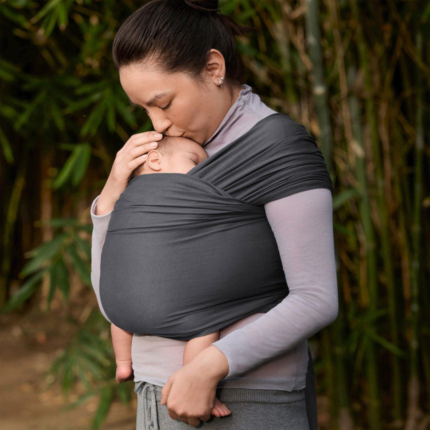 Porte-Bébé Écharpe Aura - Noir-Ergobaby-FUL-WLASKSFTBLK-CLÉMENT