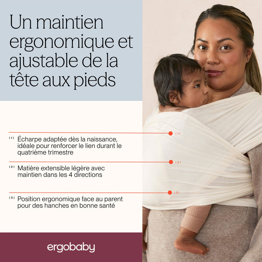 Porte-Bébé Écharpe Aura - Noir-Ergobaby-FUL-WLASKSFTBLK-CLÉMENT