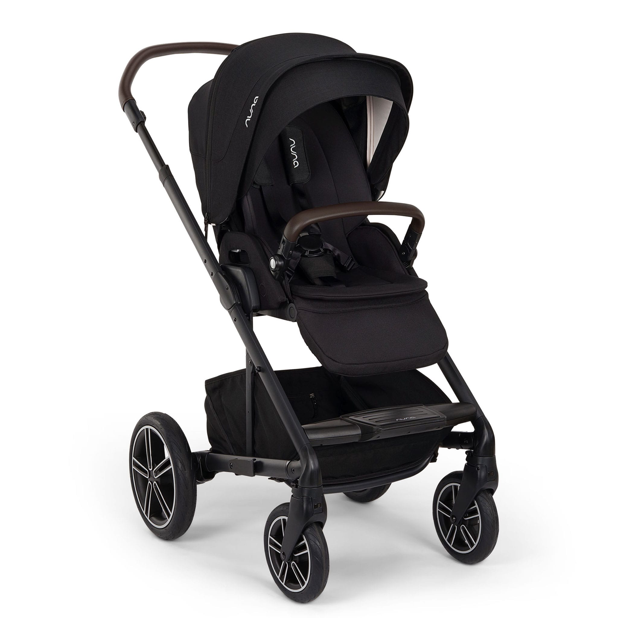Mixx Next Stroller - Caviar with Chocolate leatherette – CLÉMENT