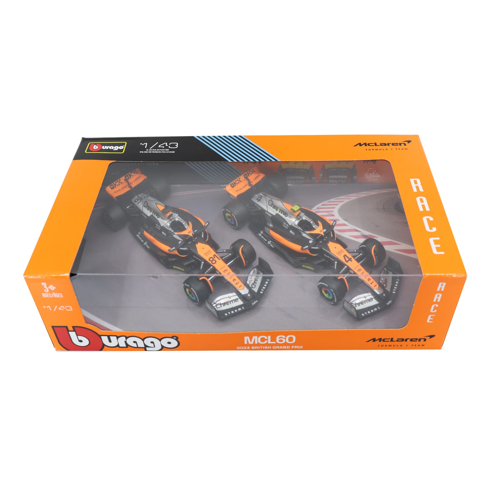 Set of 2 models cars MCL60 Mclaren - Oscar Piastri / Lando Norris