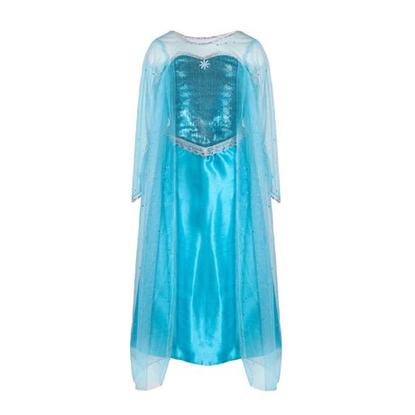 Robe Reine Des Neiges Avec Cap - Grandeur 5-6ans-Great Pretenders-GRP-38985-CLÉMENT