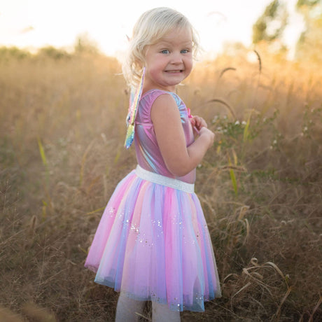 Ensemble Papillon Sequin Arc-en-ciel, Jupe, Ailes et Baguette 5-6 ans-Great Pretenders-GRP-42925-CLÉMENT