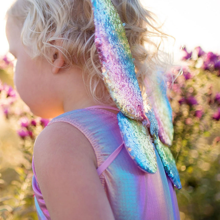 Ensemble Papillon Sequin Arc-en-ciel, Jupe, Ailes et Baguette 5-6 ans-Great Pretenders-GRP-42925-CLÉMENT