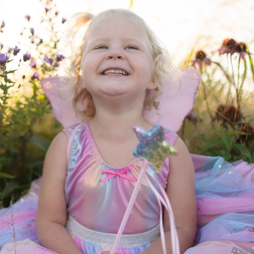 Ensemble Papillon Sequin Arc-en-ciel, Jupe, Ailes et Baguette 5-6 ans-Great Pretenders-GRP-42925-CLÉMENT