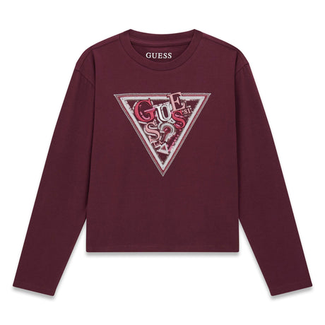 T-shirt Logo Brillant 7-14ans-Guess Kids-Bordeaux-7-GUE-J6YI07K3704-CLÉMENT