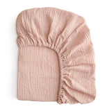 Drap Contour pour Lit de Bébé Mousseline - Blush-Mushie-HIE-MCS-303-CLÉMENT
