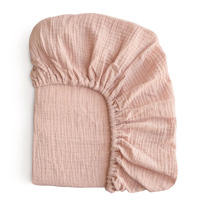 Drap Contour pour Lit de Bébé Mousseline - Blush-Mushie-HIE-MCS-303-CLÉMENT