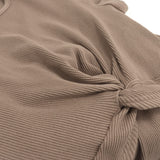 Robe Côtelée Noeud Taupe-Bella Maternite-BEA-1268878C-TAU-CLÉMENT
