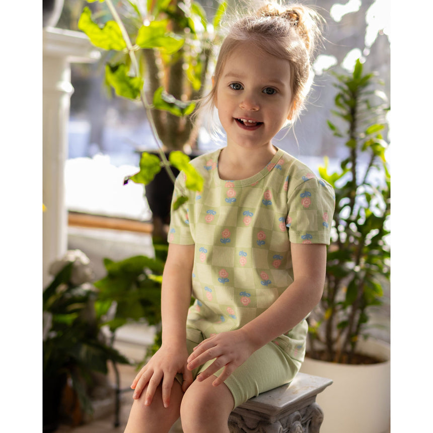 T-shirt Carreaux Floral 2-8ans-Camp by Birdz-NAS-CLSPKG677-GF-CLÉMENT