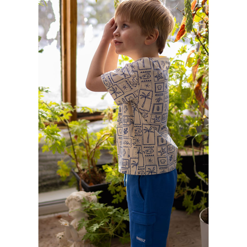 T-shirt Surf Timbres 2-8ans-Chat Botte-CHI-1265454C-IVO-CLÉMENT
