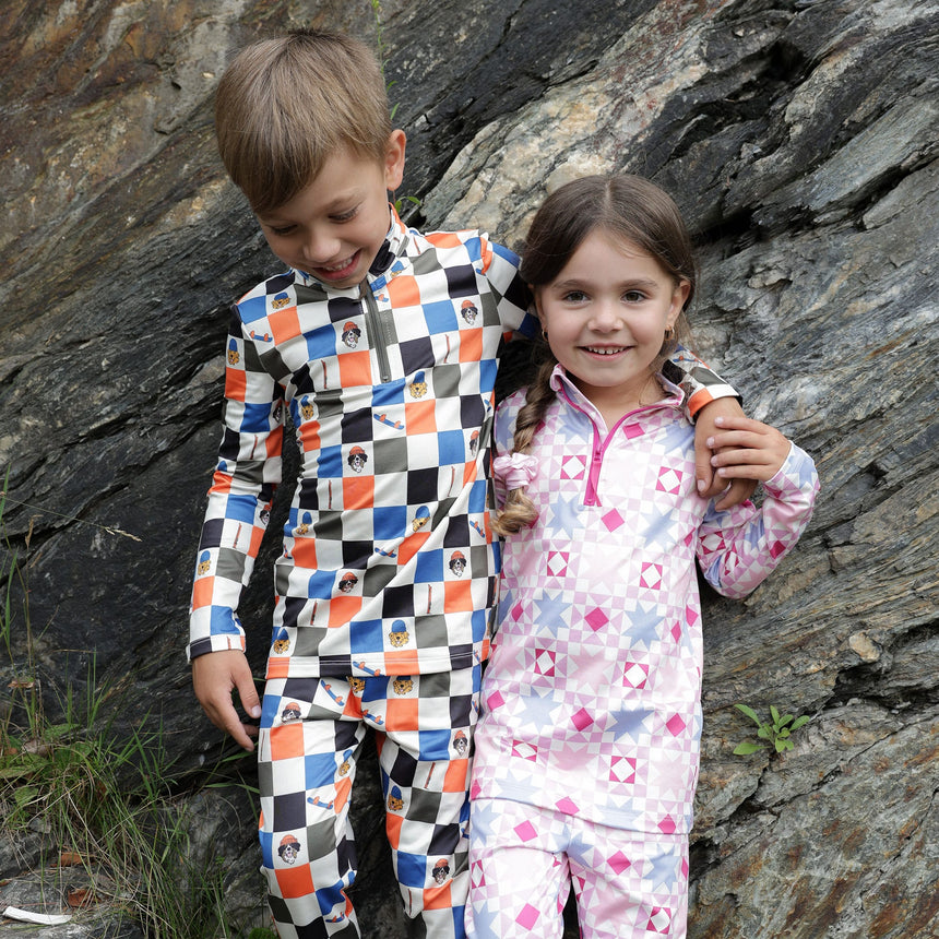 Plaid Checker Thermal Set 2-14