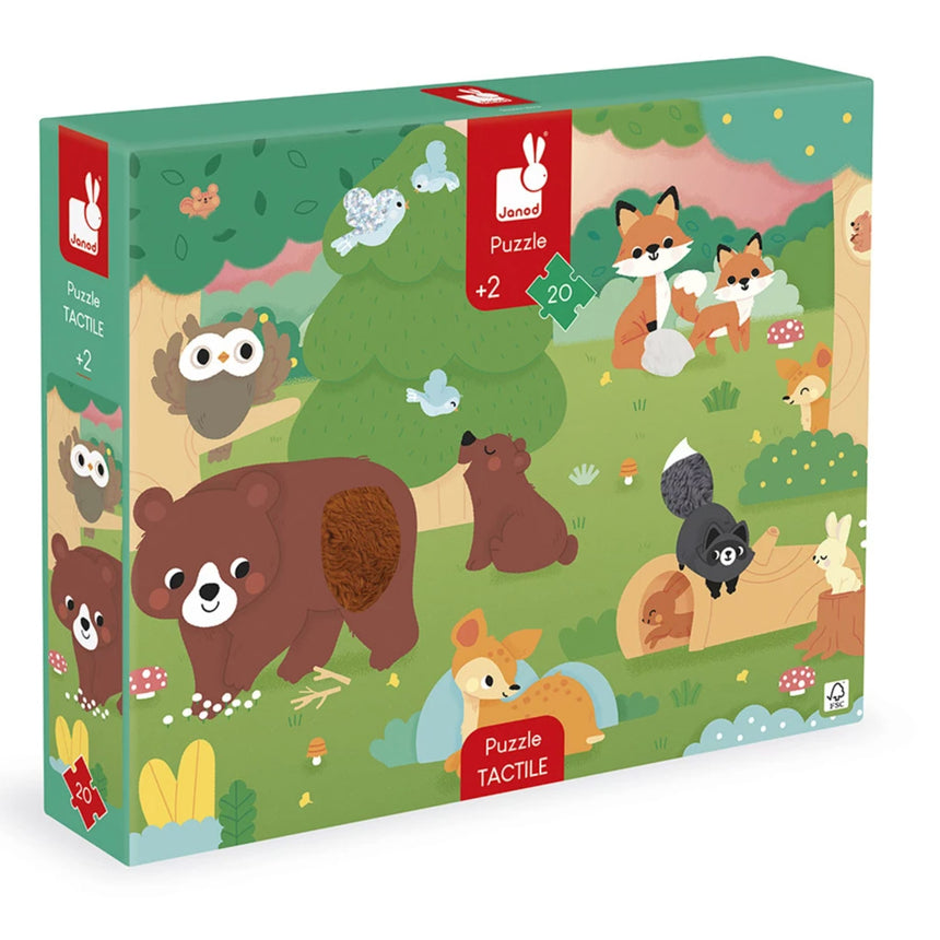 Casse-tête Tactile - Animaux de la Forêt-Janod-JAD-J02492-CLÉMENT