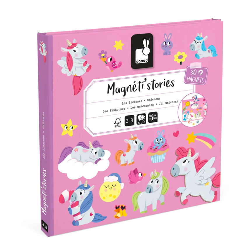 Magneti'stories 30 Pièces - Licornes-Janod-JAD-J05452-CLÉMENT