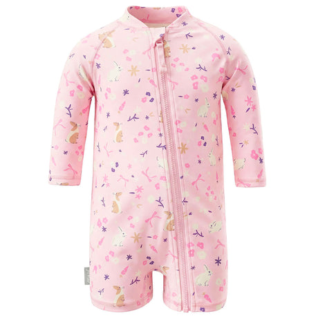 Maillot UV Lapins Fleurs 6-24mois-Jan n Jul-Rose-6-12 m-JAJ-UG1-BUF-1-CLÉMENT