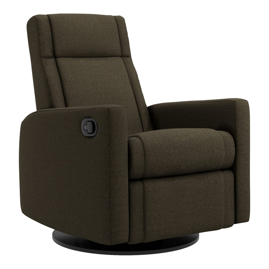 Fauteuil Berçant et Pivotant Nelly - Tissu Anti-tache Mojo Espresso-Jaymar BB-JAM-521-ESPRE006-CLÉMENT
