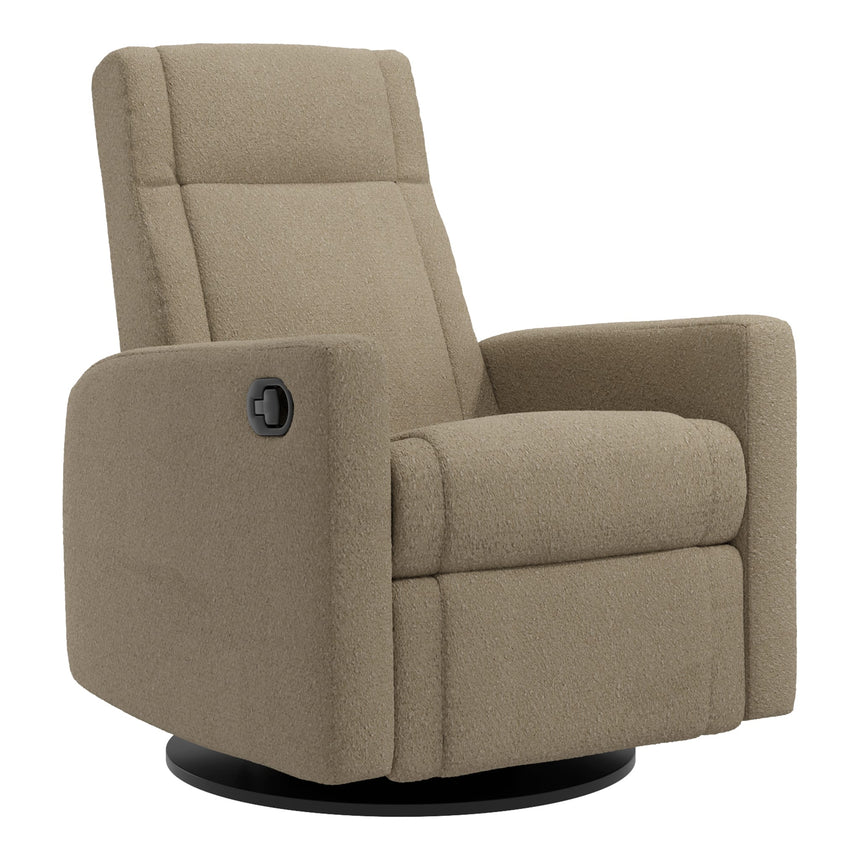 Fauteuil Berçant et Pivotant Nelly - Tissu Anti-tache Tessa Mocha-Jaymar BB-JAM-521-MOCHA606-CLÉMENT