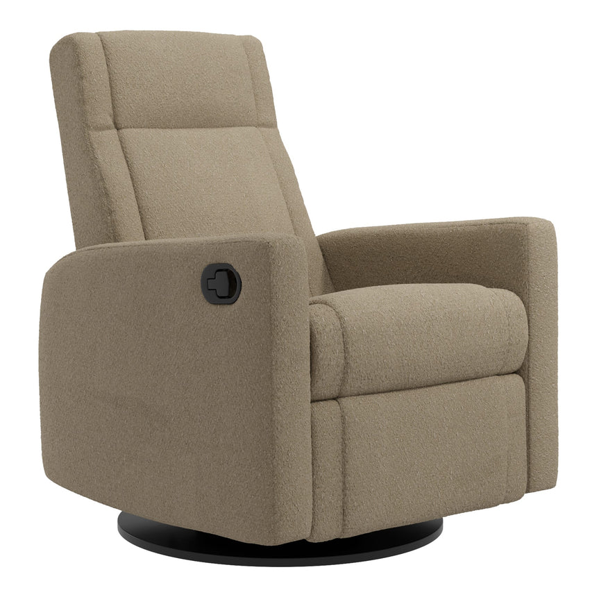 Fauteuil Berçant et Pivotant Nelly - Tissu Anti-tache Tessa Mocha-Jaymar BB-JAM-521-MOCHA606-CLÉMENT